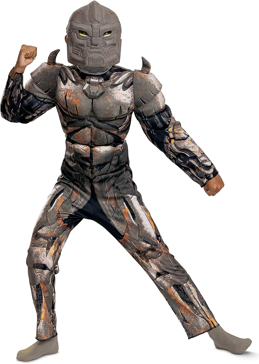 Rhinox Muscle Transformers Rise Beasts Fancy Dress Up Halloween Child Costume - Picture 5 of 8