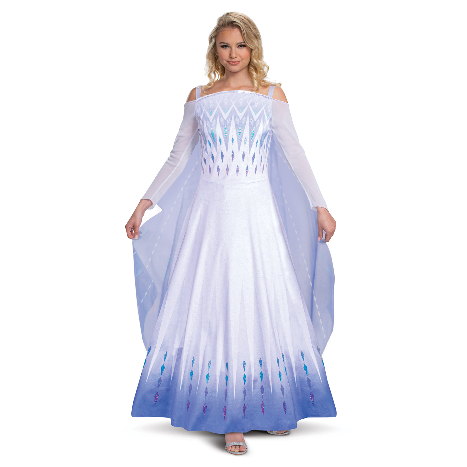 Elsa Snow Queen Prestige Disney Frozen II Fancy Dress Up Halloween Adult Costume