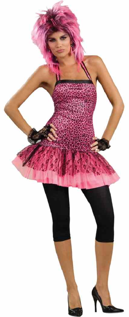 Neon Funk 80's Pop Rock Star Punk Pink Fancy Dress Up Halloween