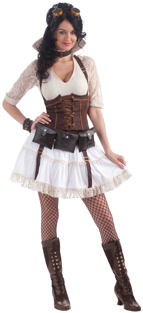 Steampunk Sally Victorian Girl Fancy Dress Up Halloween Sexy Adult Costume - Picture 3 of 4