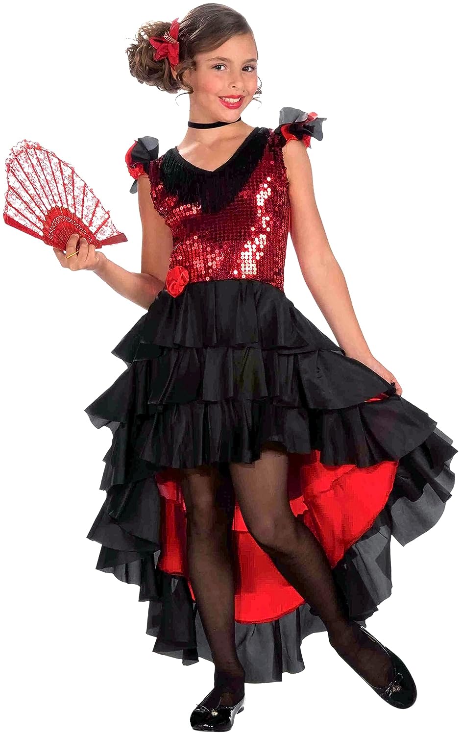 Spanische Tänzerin Flamenco Senorita Salsa Verkleidung Halloween Kinderkostüm - Bild 1 von 4