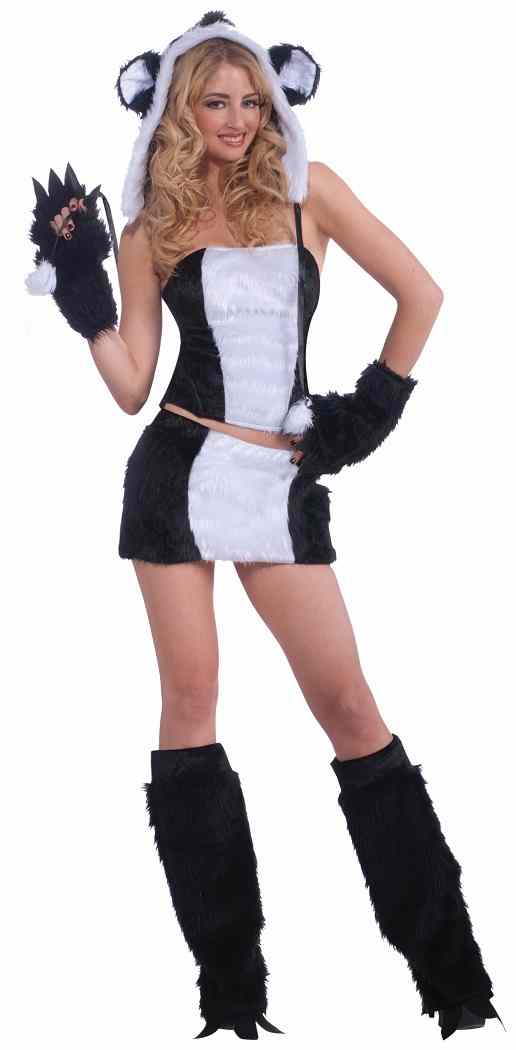 Sexy Panda Bear Animal Corset Hat Furry Fancy Dress Up Halloween Adult  Costume | eBay