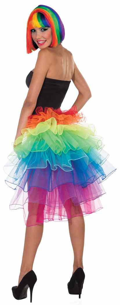 Regenbogen Hektik Rock Tutu Stolz Kostüm Halloween Erwachsene Kostüm Zubehör - Bild 1 von 4