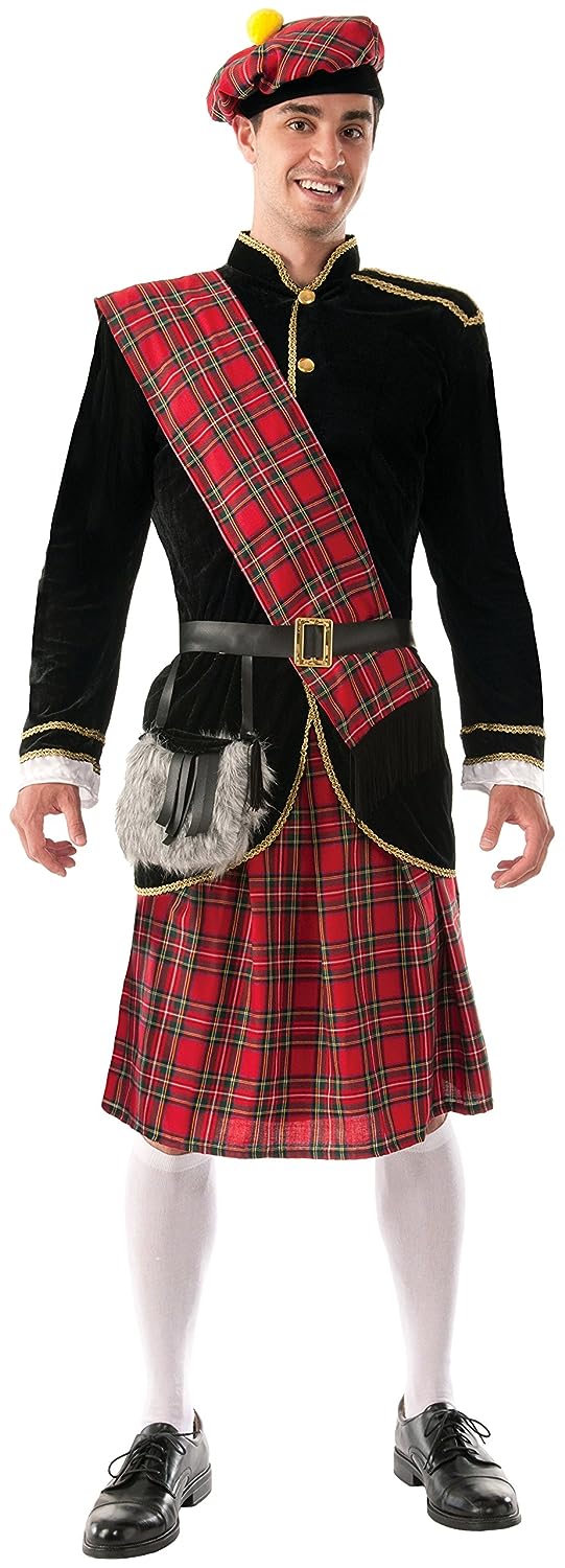 Scotsman Scottish Highlander Kilt Scot Fancy Dress Up Halloween