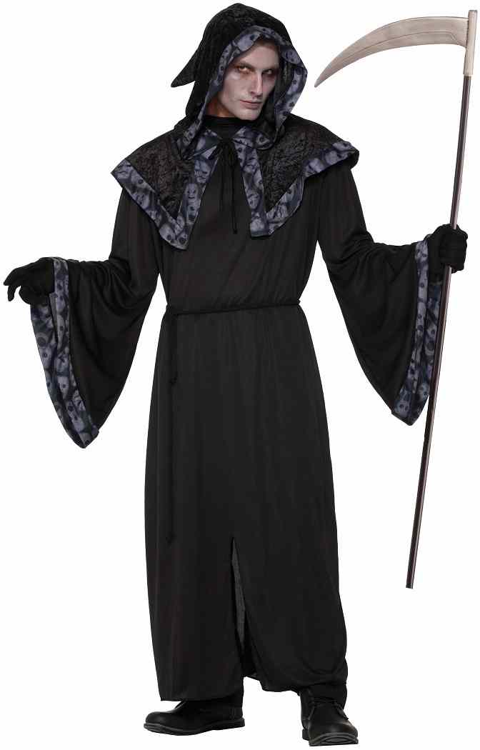 Spirits & Souls Robe Death Grim Reaper Ghoul Fancy Dress Halloween ...
