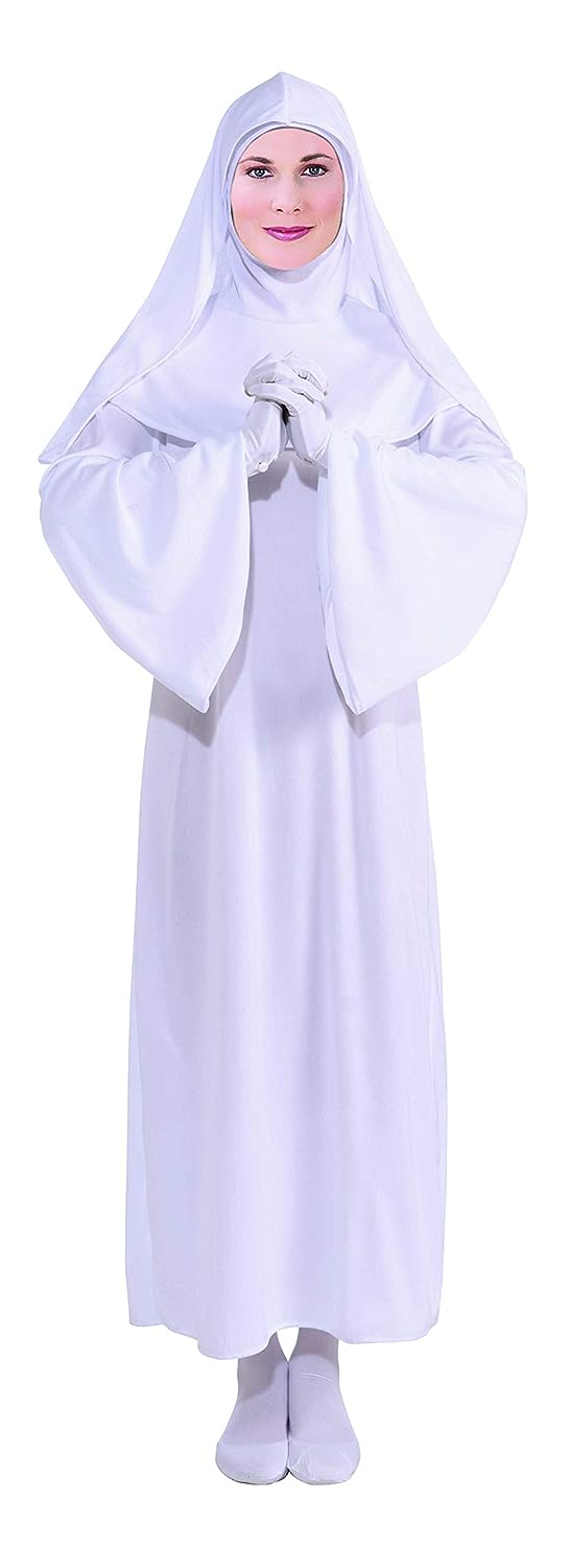 Monja Blanca Hermana Católica Hábito Religioso Elegante Vestido Halloween Disfraz Adulto - Imagen 3 de 4