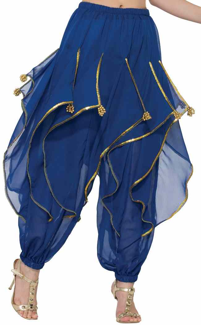 Harem Pants Desert Princess Belly Dancer Fancy Dress Halloween Costume Accessory - Picture 3 of 4