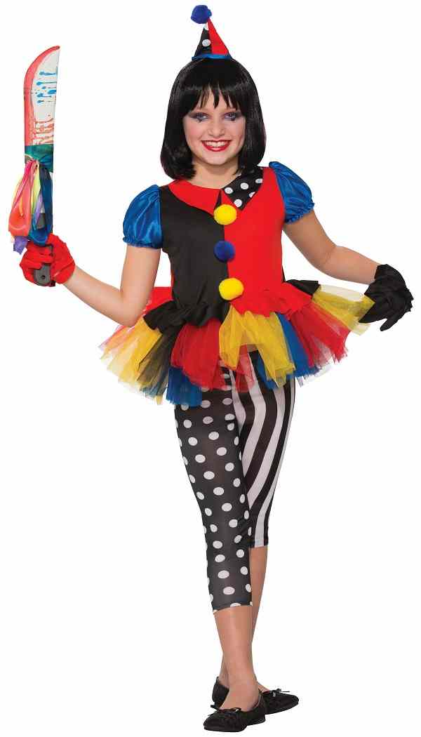 Lil' Girlie Payaso Malvado Niña Asesino de Circo Disfraz Elegante Halloween Niño Disfraz - Imagen 1 de 8