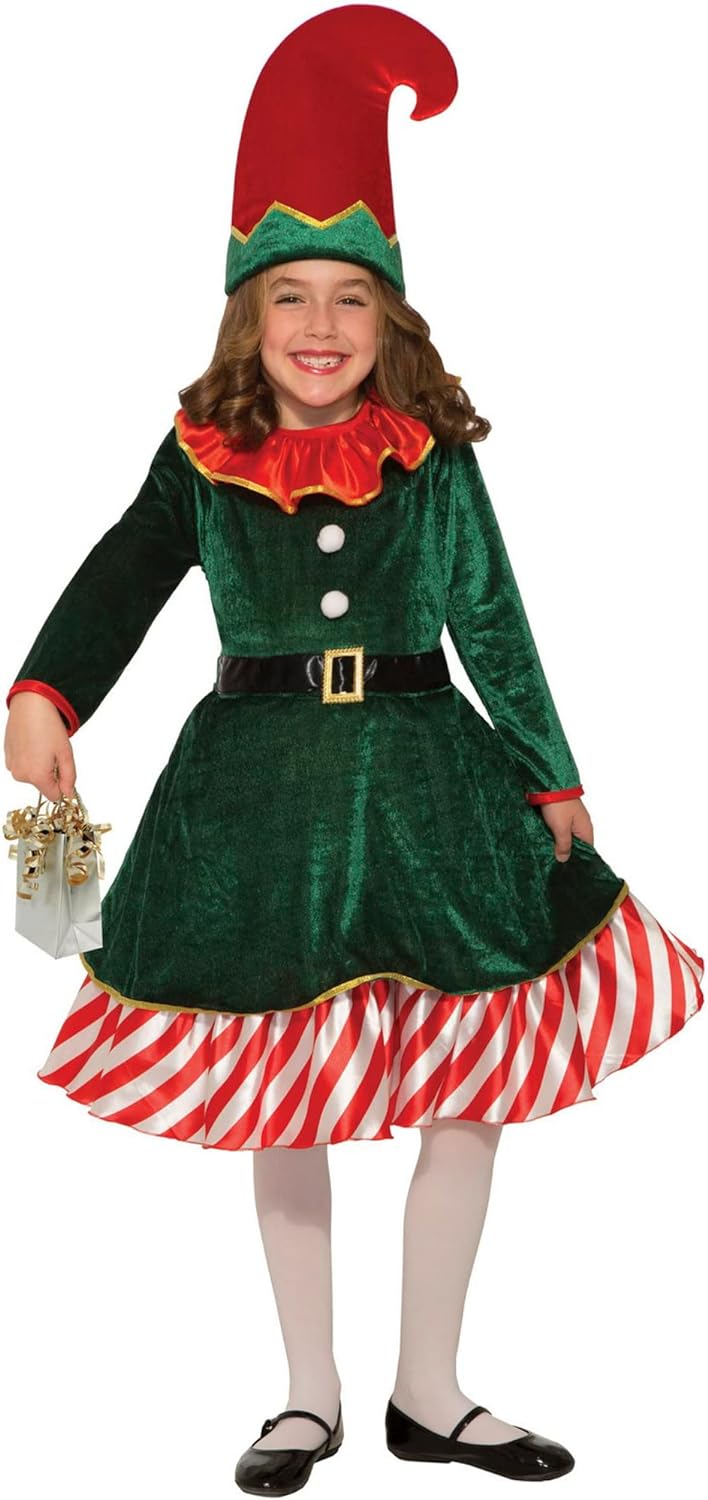 Santa's Lil' Elf Christmas Holiday Helper Fancy Dress Up Halloween