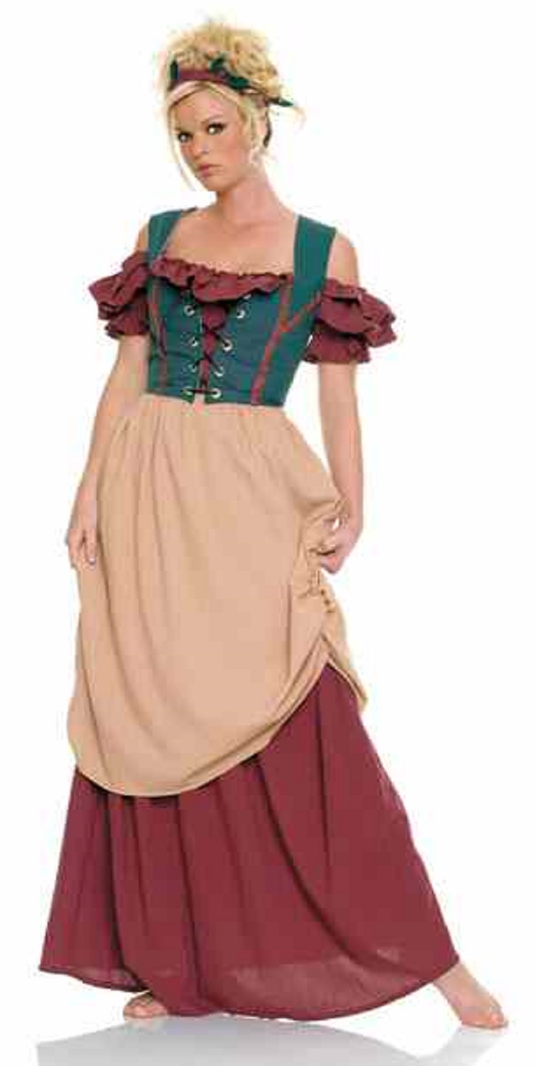 Renaissance Lady Wench Peasant Fancy Dress Up Halloween Sexy Adult ...