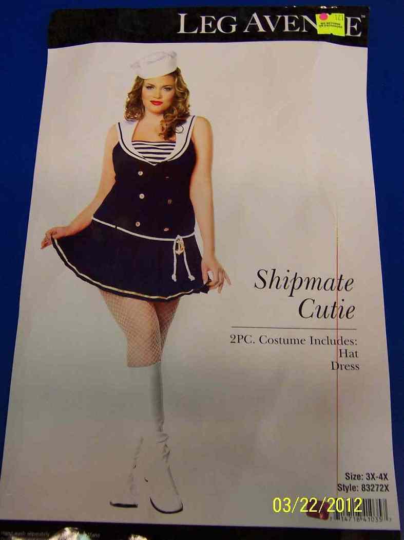 Shipmate Cutie Sailor Girl Fancy Dress Up Halloween Sexy Adult Costume 2 COLORS - Picture 3 of 6