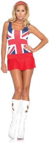 Ginger Spice Union Jack Dress Ladies Pop Star Fancy Dress Great Britain  Fancy Dress Sequin Union