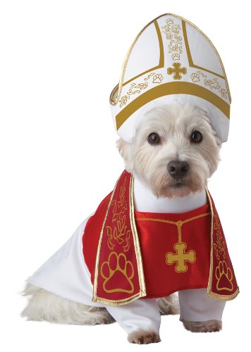 Holy Hound Pope Catholic Church Religious Fancy Dress Halloween Pet Dog Costume - Picture 7 of 10