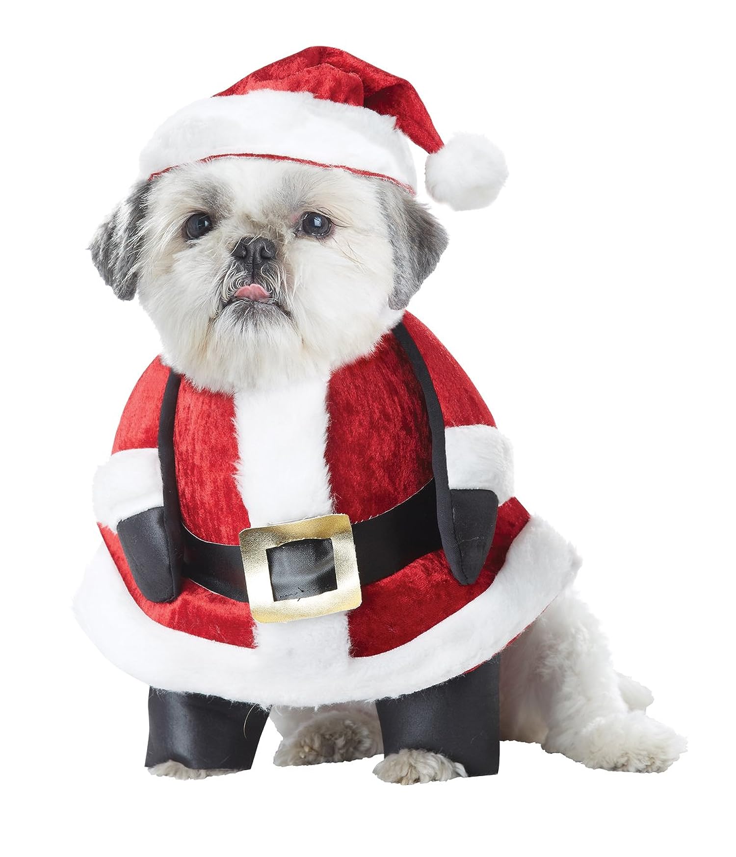 Santa Paws Claus Christmas Holiday Fancy Dress Up Halloween Pet Dog Cat Costume - Picture 5 of 6