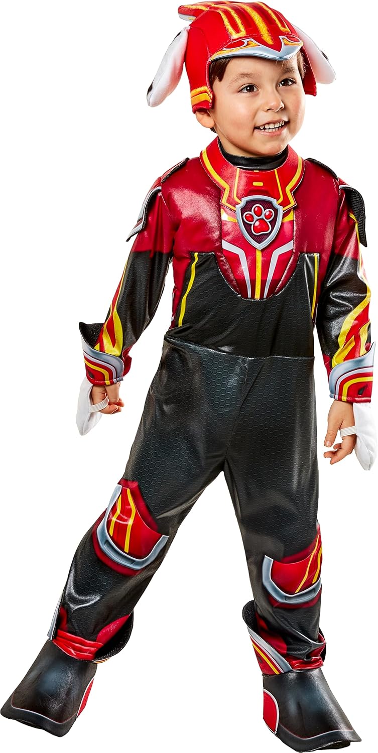 Marshall Paw Patrol Mighty Movie Fancy Dress Up Halloween Toddler Child Costume - Picture 4 of 12