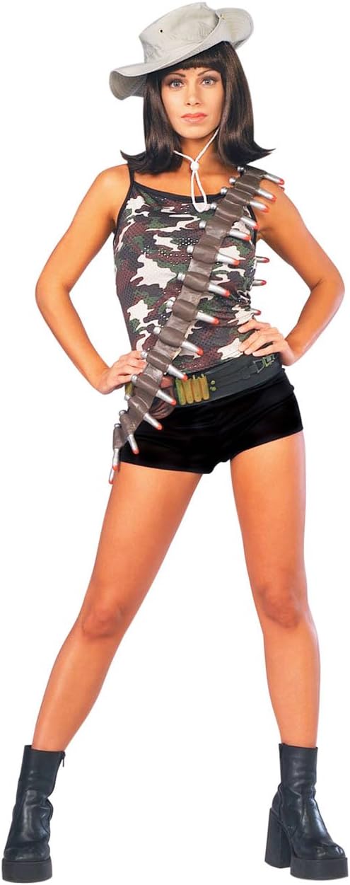 GI Jane Soldier Camuflaje Safari Militar Sexy Elegante Vestido Halloween Adulto Disfraz - Imagen 5 de 6