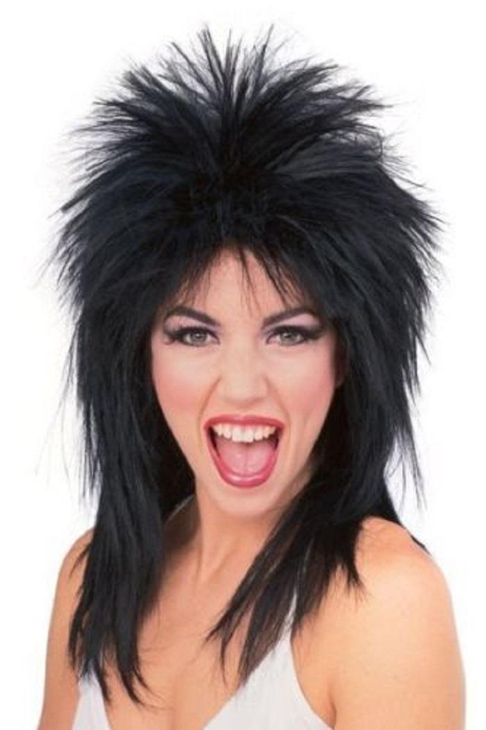 Super Star Wig 80's Spiked Fancy Dress Up Halloween Costume Accessory 5 COLORS - Picture 2 of 3