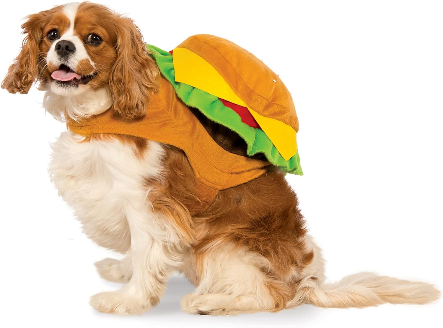 Cheeseburger Hamburger Food Funny Fancy Dress Up Halloween Pet Dog Cat Costume - Picture 7 of 10