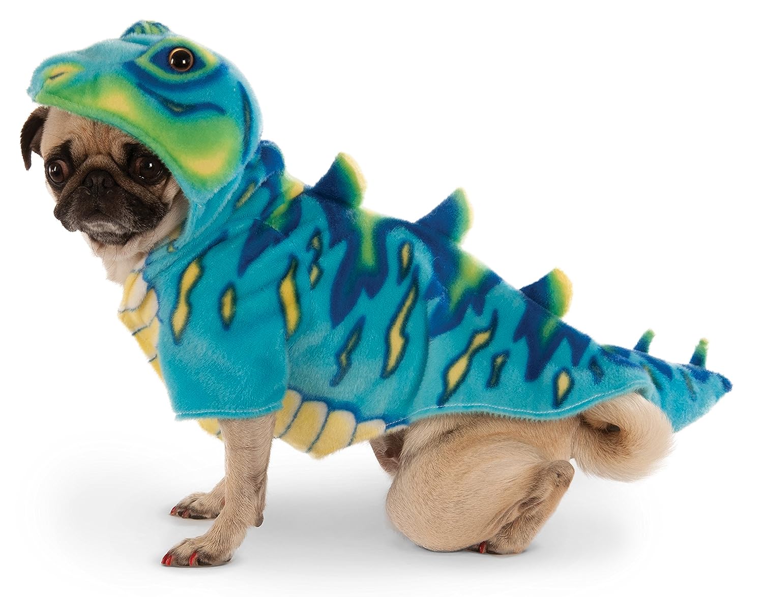 Blue Dino Dinosaur Animal Monster Fancy Dress Halloween Pet Dog Cat Costume - Picture 7 of 10