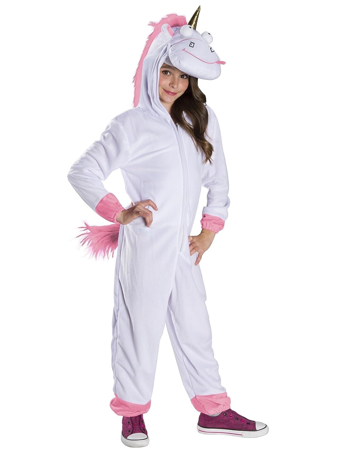 Fluffy Despicable Me 3 Movie Unicorn Fancy Dress Up Halloween Child Costume - Picture 3 of 8