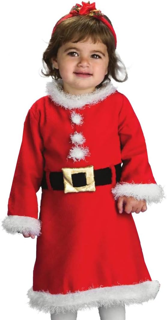 Santa Girl Mrs. Claus Elf Christmas Fancy Dress Up Halloween Baby Child Costume - Picture 3 of 4