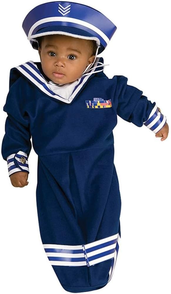 Sailor Navy Popeye Military Bunting Fancy Dress Up Halloween Baby