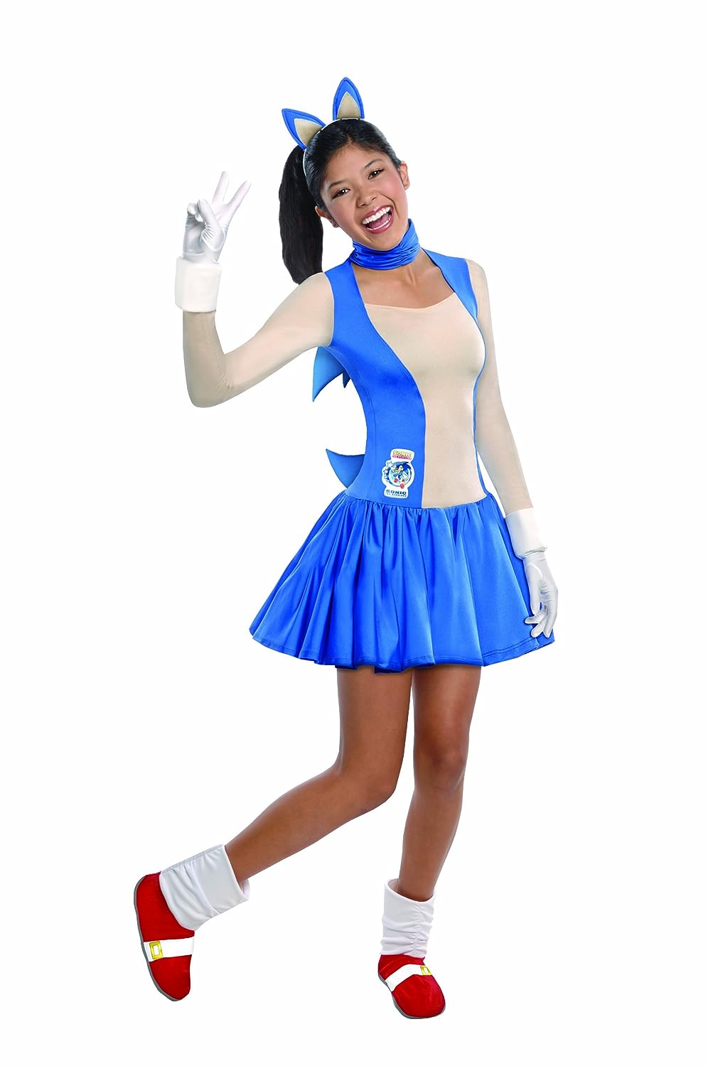 Sonic Girl Hedgehog Boom Video Game Animal Fancy Dress Halloween