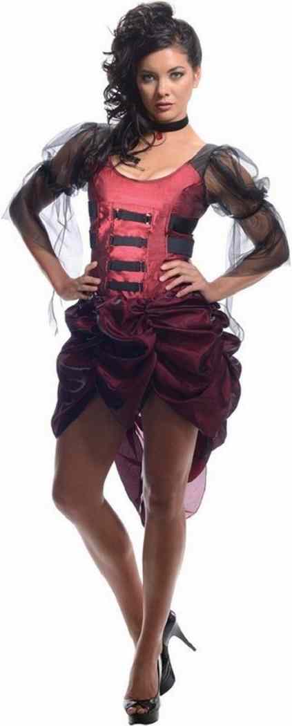 The Huntress Gothic Vampire Girl Fancy Dress Up Halloween Sexy Adult Costume - Picture 7 of 10