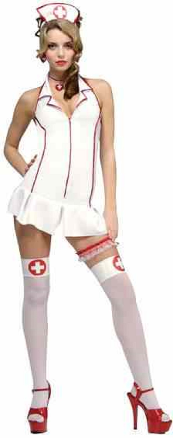 ER Nurse E.R. White Red Secret Wishes Fancy Dress Halloween Sexy Adult Costume - Picture 5 of 6