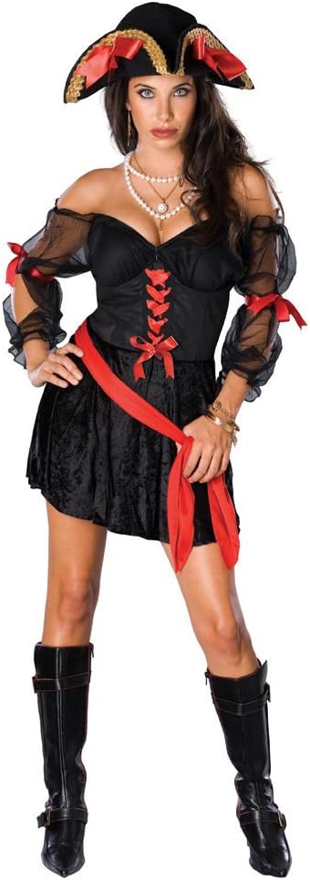 Pirate Siren Wench Lady Caribbean Fancy Dress Up Halloween Sexy Adult Costume - Picture 7 of 10