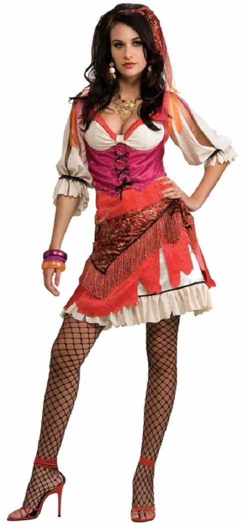 Carmen the Gypsy Fortune Teller Pirate Fancy Dress Halloween Sexy Adult Costume - Picture 3 of 4