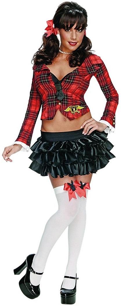 Prep School Girl Catholic Playboy Fancy Dress Up Halloween Sexy Adult Costume - Picture 7 of 10