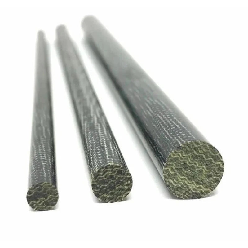 BLACK Canvas Micarta- Solid Round Rod Pin Stock- Various Sizes- 1pc