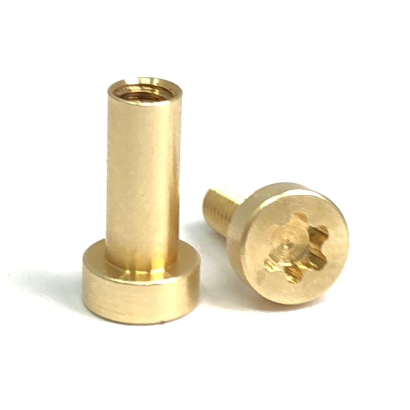 Gulso Bolts- BRASS- Knife Handle Fasteners- 1/4" - Picture 4 of 5
