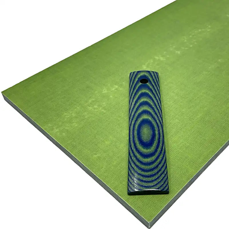 Vibe Composites- Linen Micarta- Blue & Pistachio