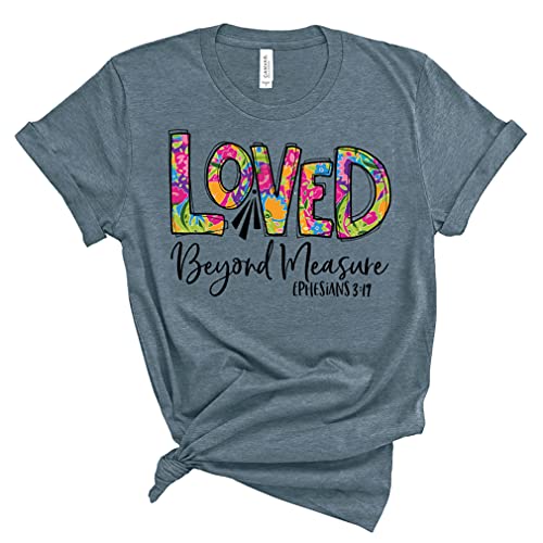 Love in Faith | Loved Beyond Measure | Christian T-Shirt for Women - Picture 9 of 9
