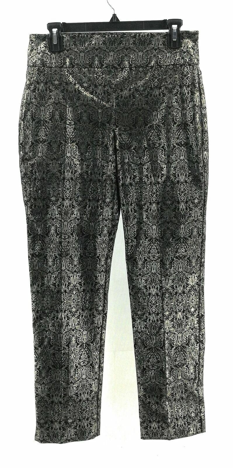 DFA New York Damen schwarz und gold Paisley elastischer Bund Überziehhose - Bild 12 von 12