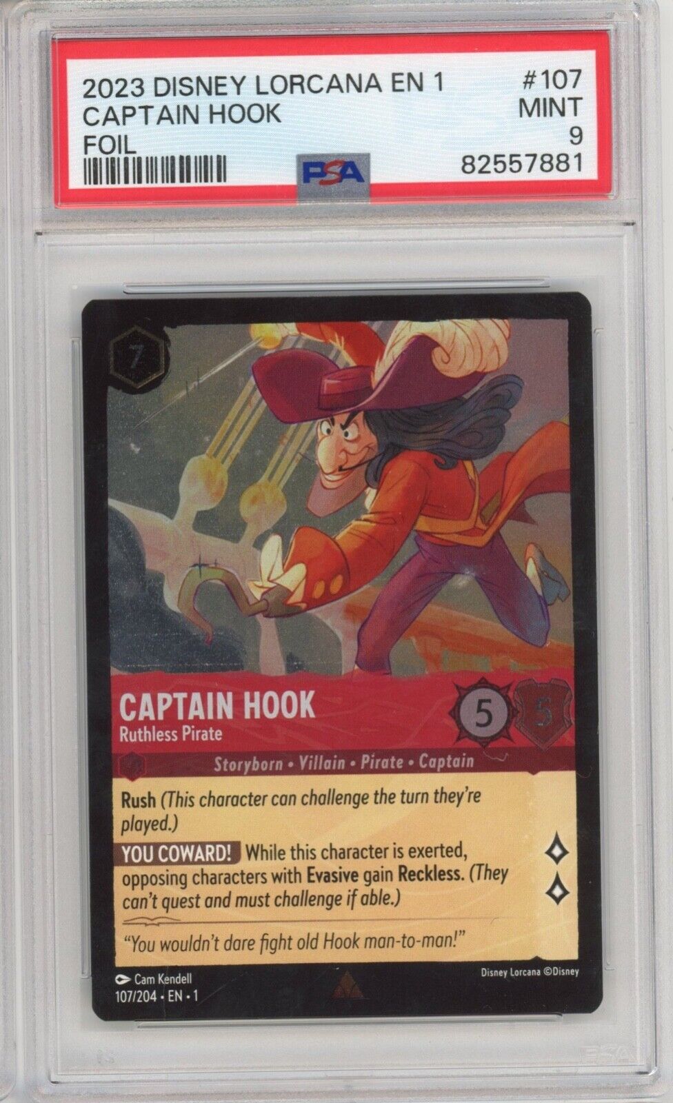 Disney Lorcana TCG Captain Hook First Chapter EN1 Rare Foil