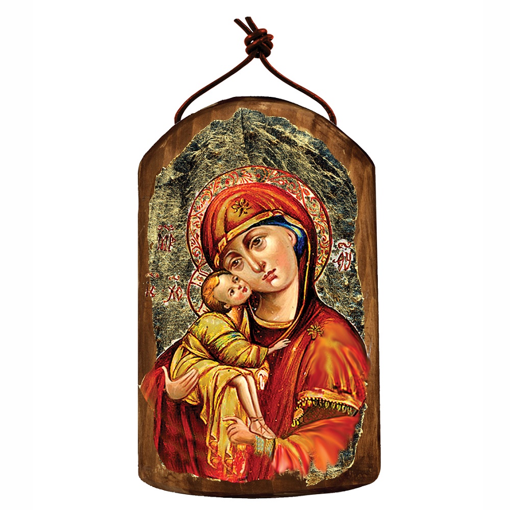 Catholic, Christian, Greek, Orthodox Wooden Icon Ornaments, G. DeBrekht (Set) - Picture 4 of 7