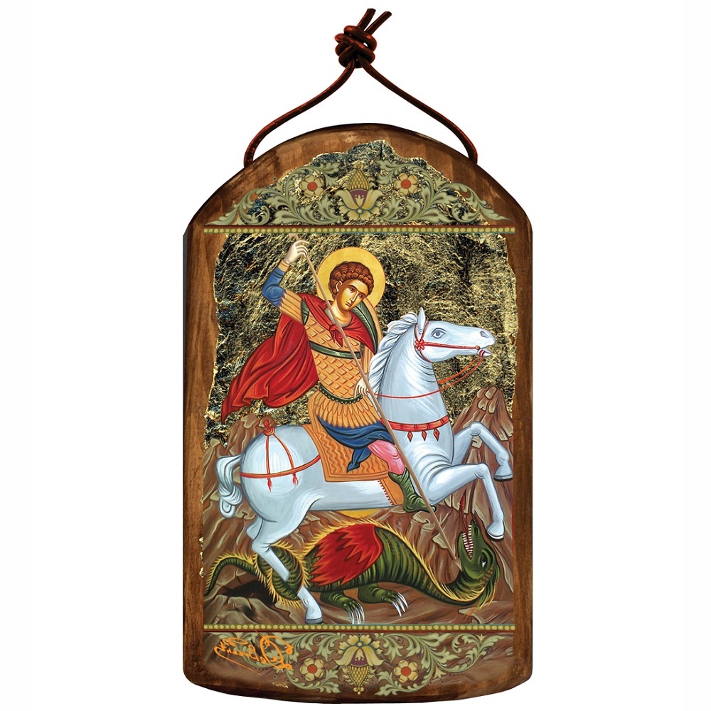 Catholic, Christian, Greek, Orthodox Wooden Icon Ornaments, G. DeBrekht (Set) - Picture 6 of 7