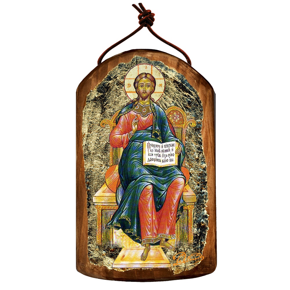 Catholic, Christian, Greek, Orthodox Wooden Icon Ornaments, G. DeBrekht (Set) - Picture 5 of 7