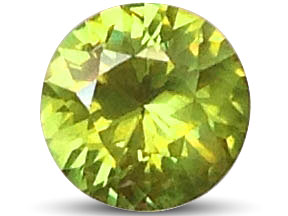 Natürlicher russischer Demantoid Granat mit ""Pferdeschwanz"" Einschlüssen grün 0,81 Karat - Bild 2 von 7