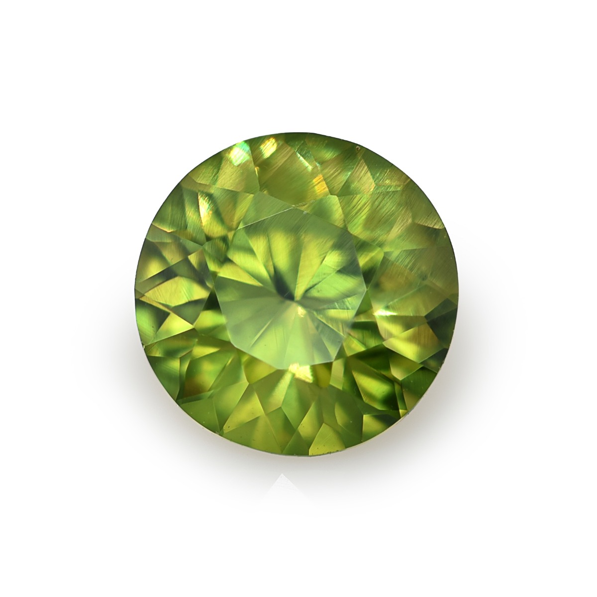 Natürlicher russischer Demantoid Granat mit ""Pferdeschwanz"" Einschlüssen grün 0,81 Karat - Bild 1 von 7