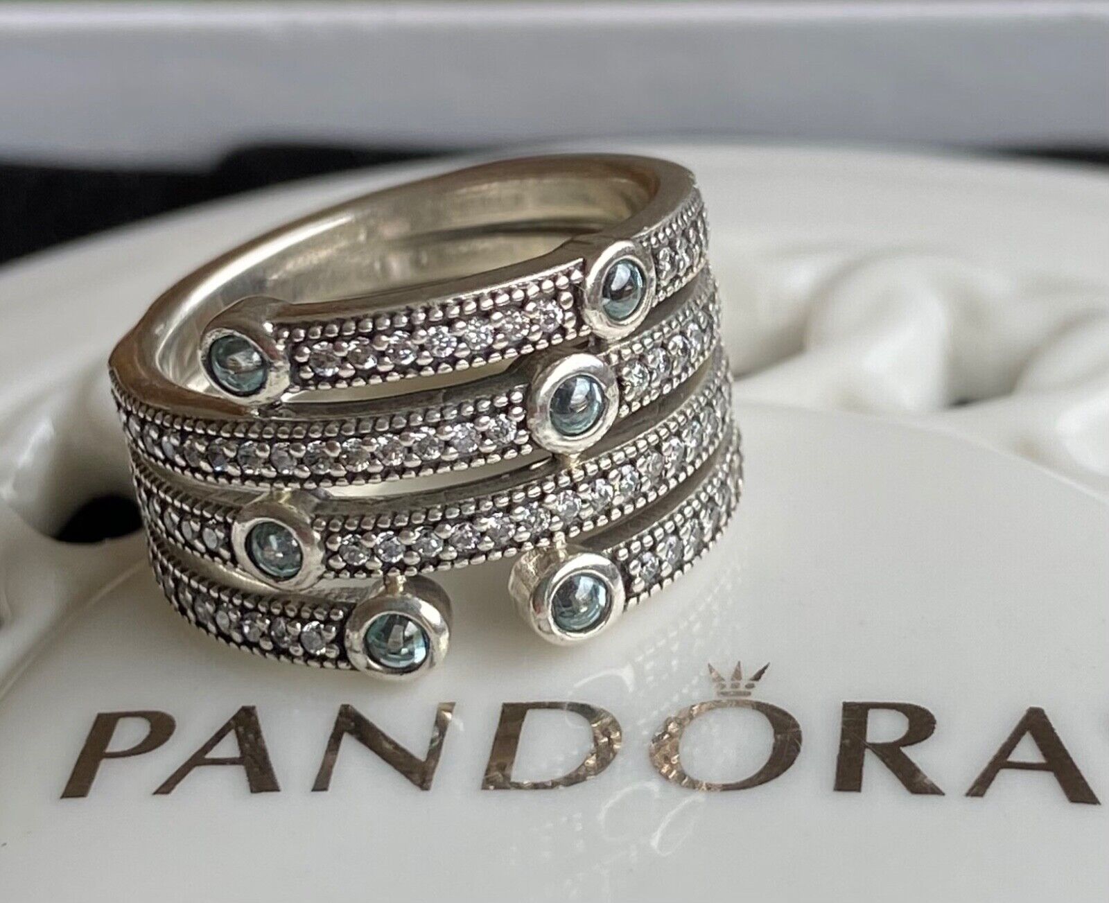 ★pandorum★ Orca ring synthetic sapphire PR-011 Killer Whales Orca Ring With Blue Sapphire or Other Gemstone