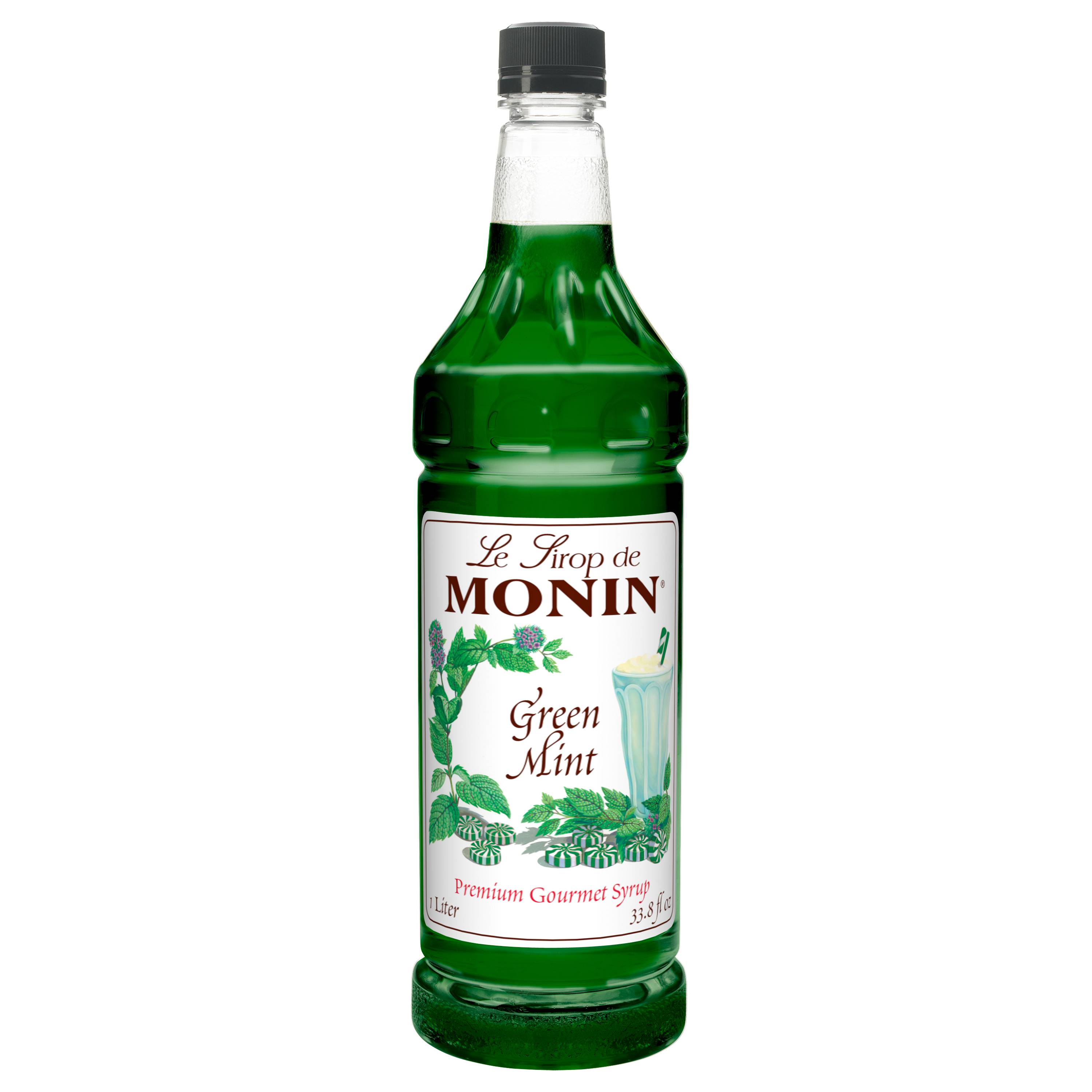 Monin Green Mint Premium Gourmet Flavored Syrup (33.8 Ounce, 4 Per Case