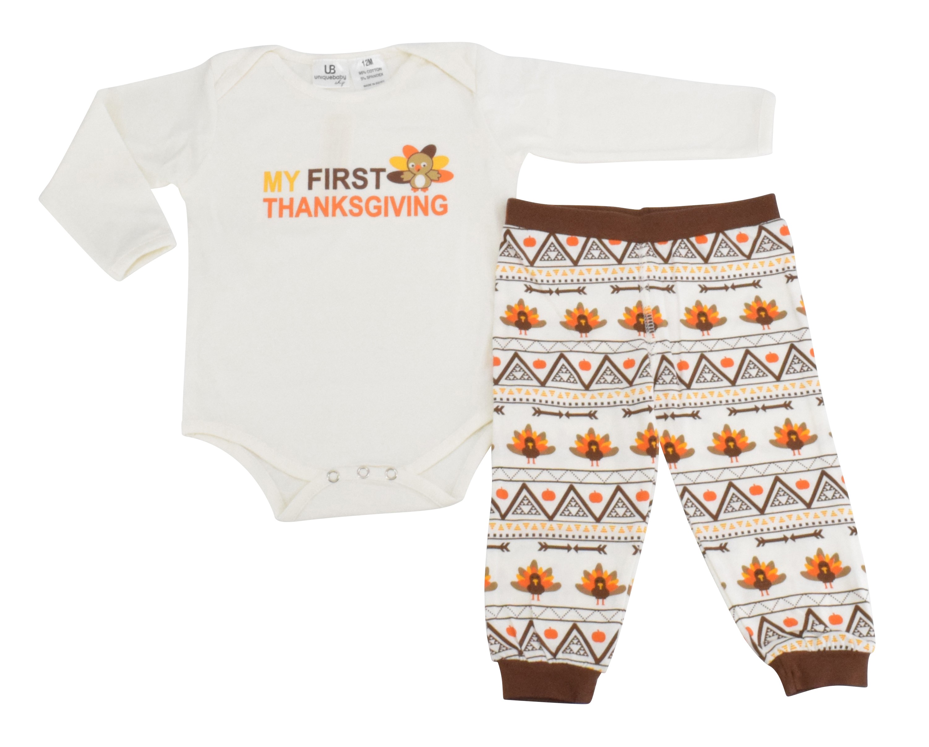 Unique Baby Unisex Christmas Outfit Pant Onesie Layette