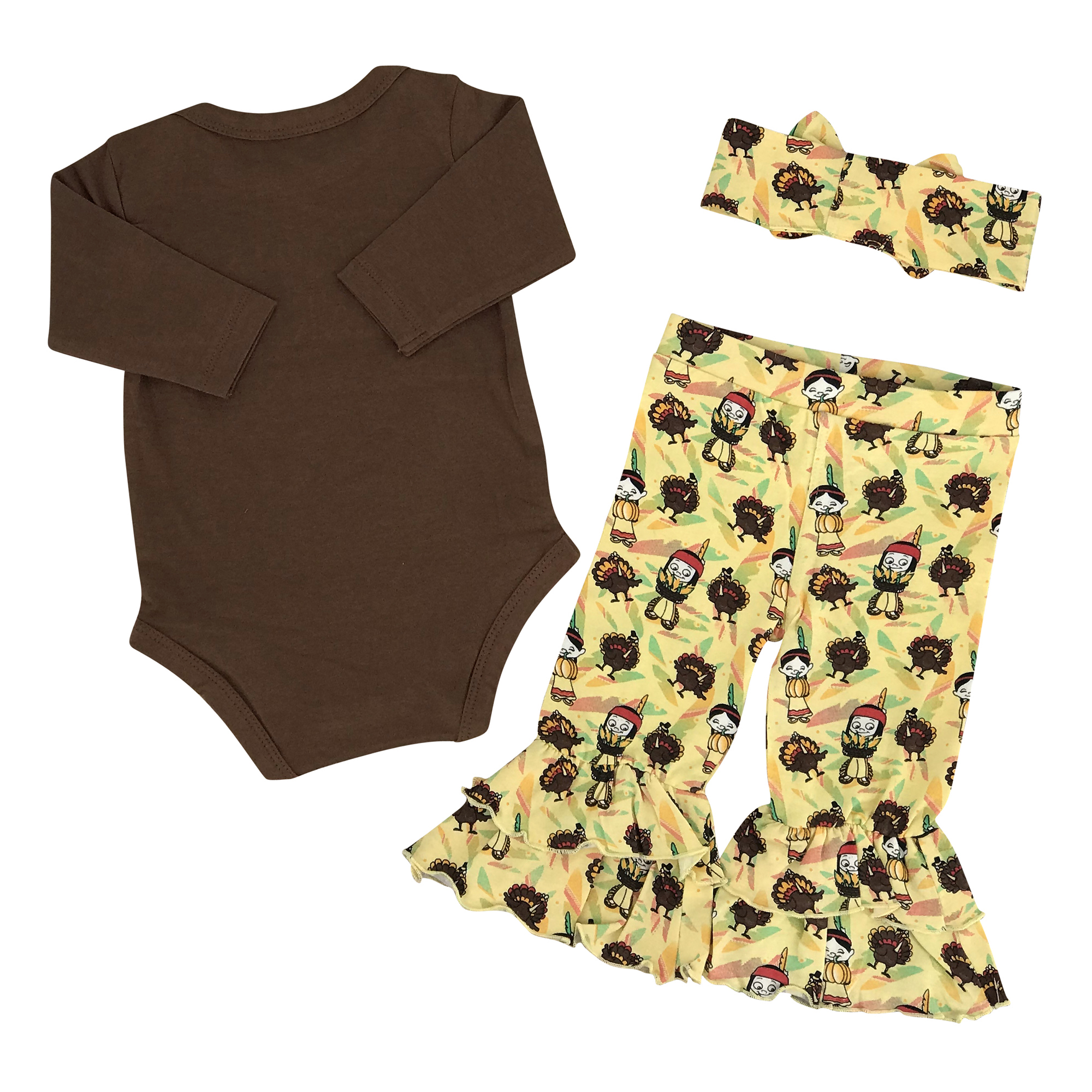 Girls Little Miss Thankful 1st Thanksgiving Outfit Infant ...