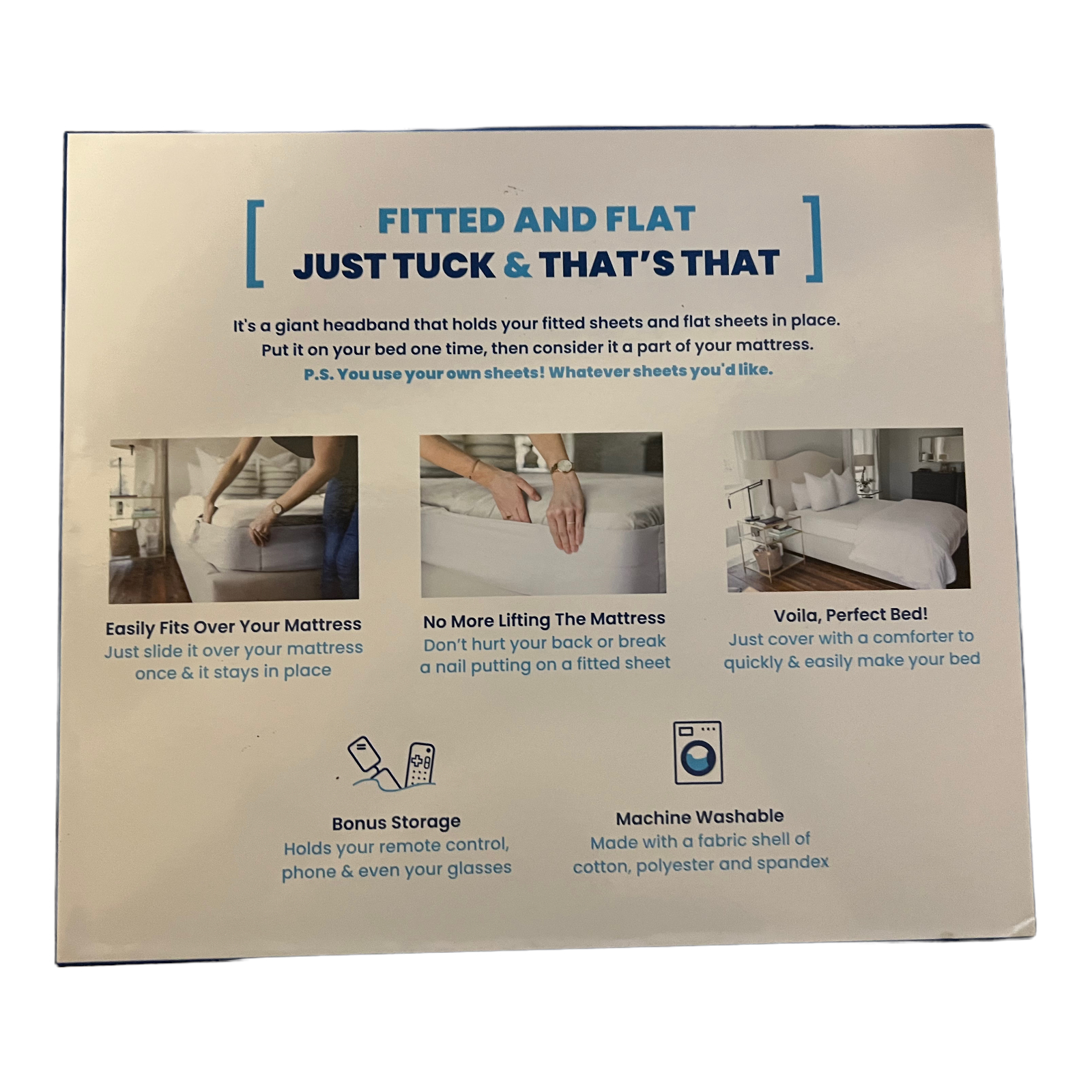 Better Bedder Bed Headband Bed Making Made Easy Queen or King eBay