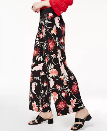 petite striped palazzo pants