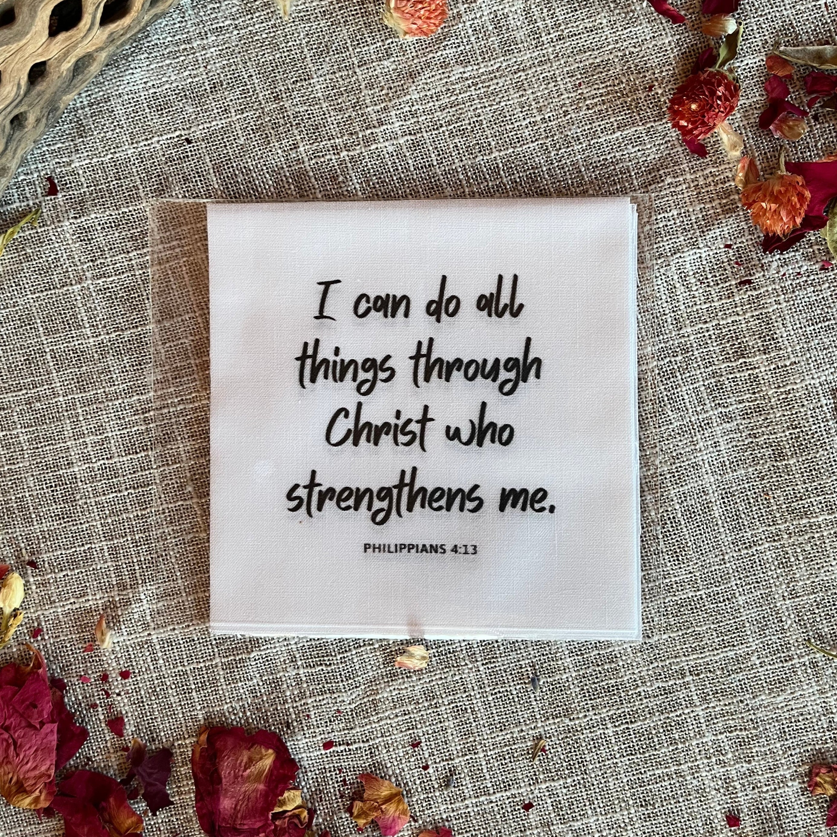 Set of 10 Precut Bible Verse Scripture Quilt Squares KJV